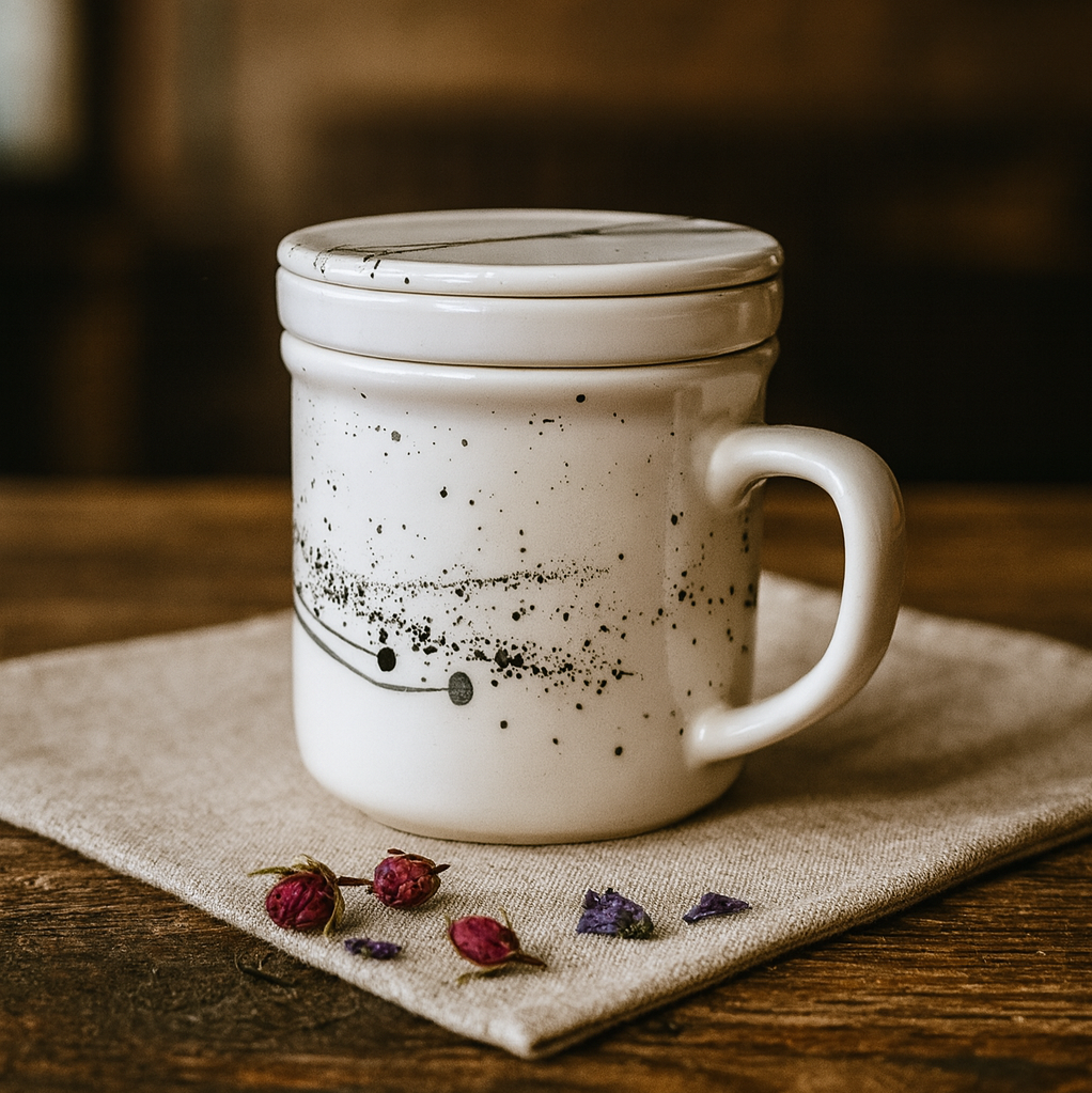 لیوان دمنوش سرامیکی کهکشان مشکی