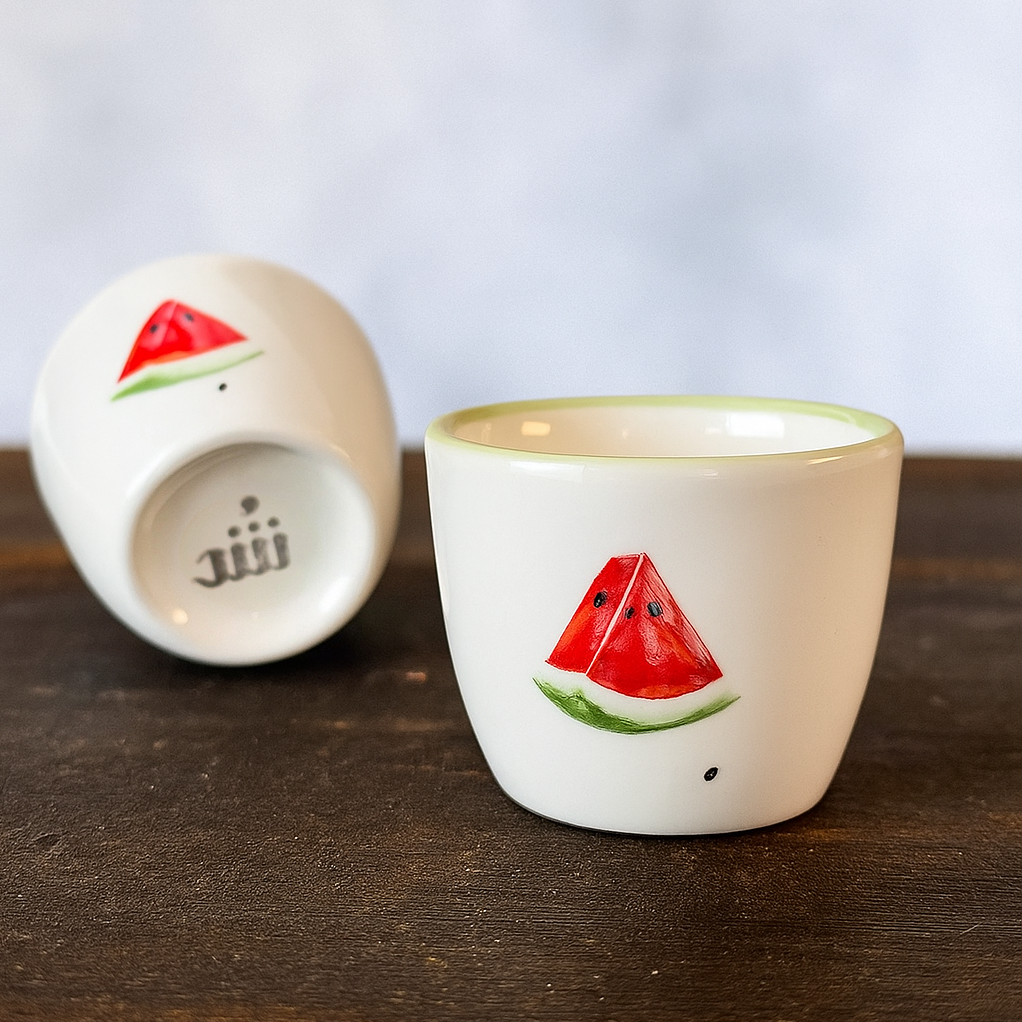 شات قهوه سرامیکی خمره ای آبرنگی یلدایی