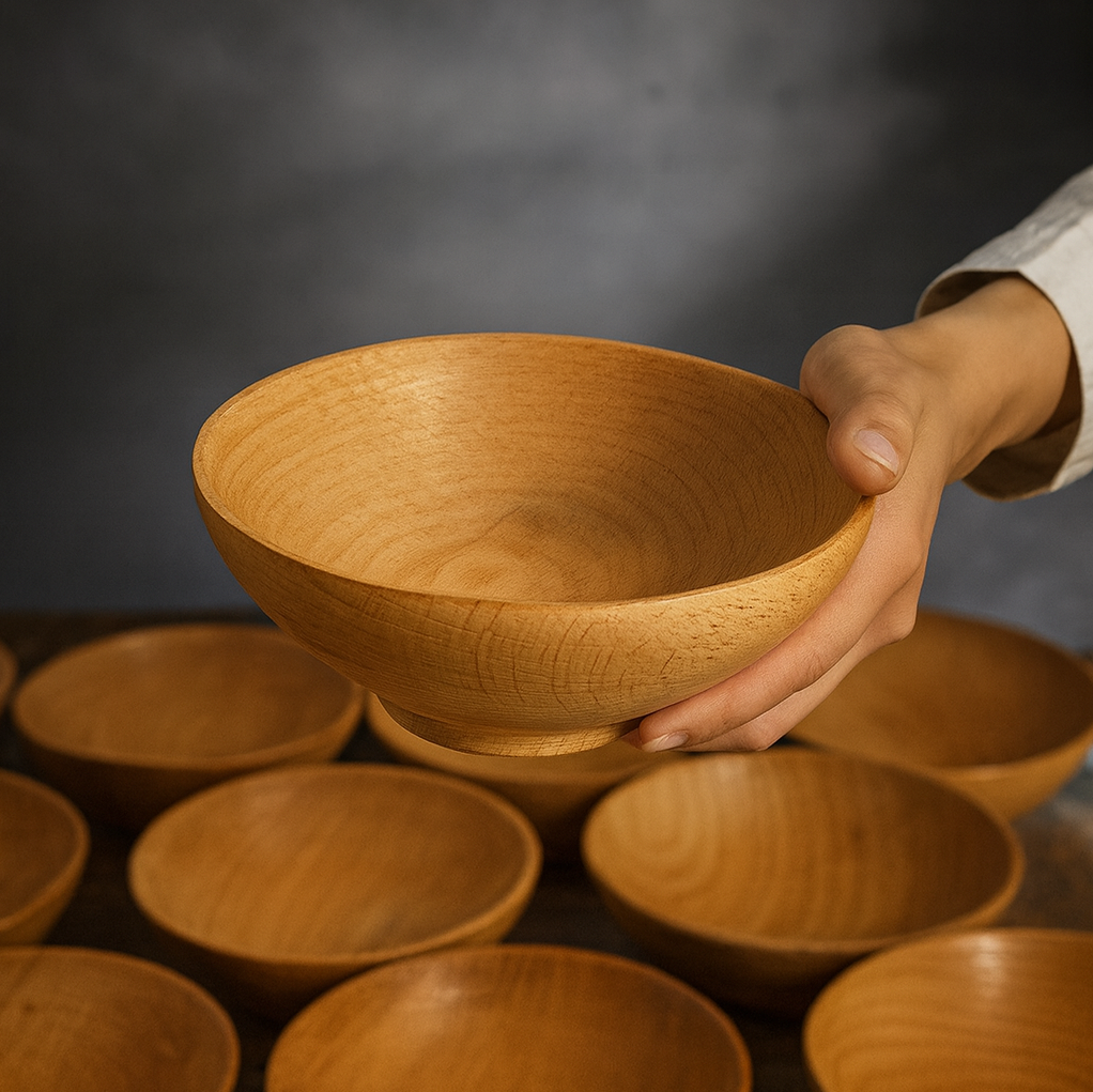 کاسه چوبی راش قطر 16